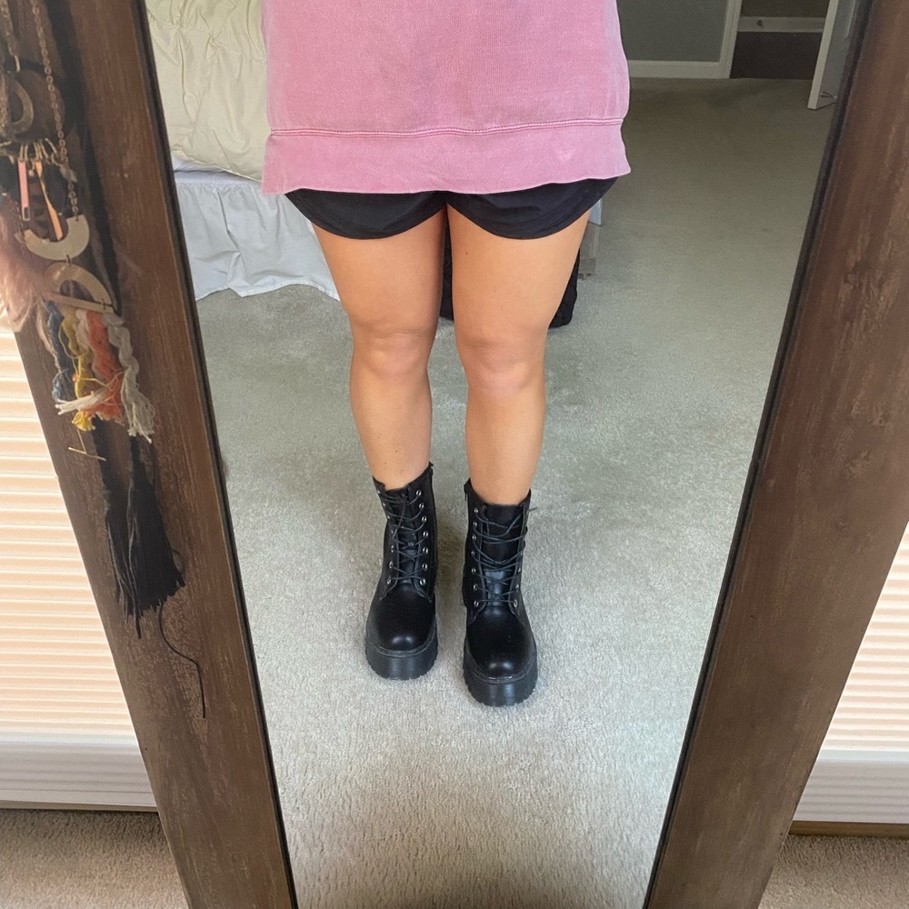 Platform combat boots!